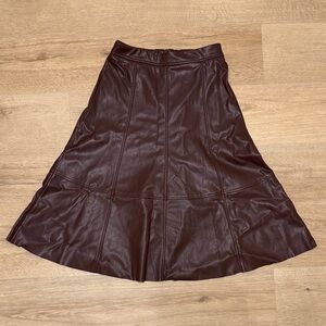 Banana Republic Factory Plum Faux Leather Skirt Petite 0